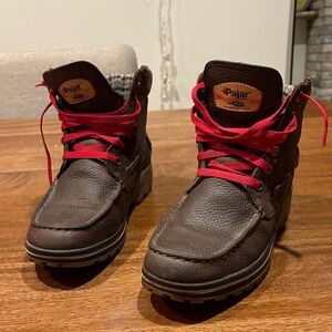 Pajar Men's Dark Brown Boots with Red Laces Size 10.5